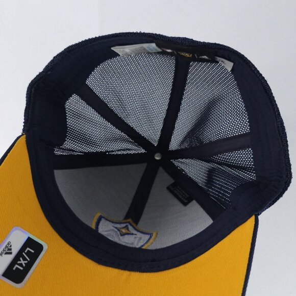 LA Galaxy Hat Cap Fitted Mens Large XL MLS Soccer Trucker Mesh Adidas - Picture 6 of 6
